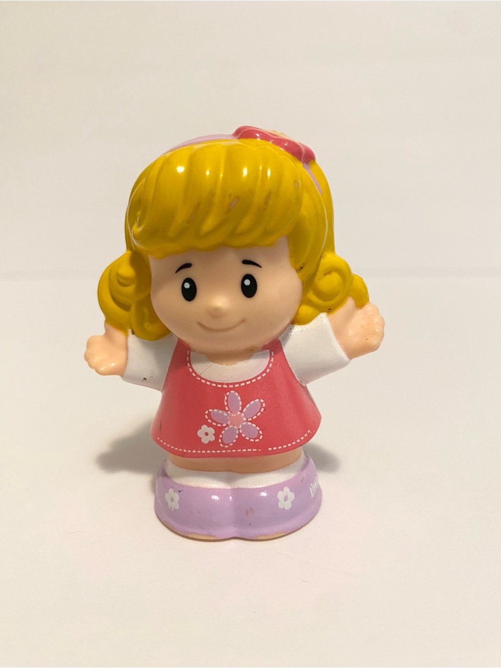 Little People Girl Kid Pink Dress Blonde Hair School Playset Play Yard 4/$20 🛑